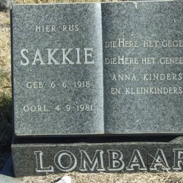 LOMBAARD Sakkie 1918-1981