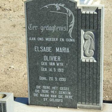 OLIVIER Elsabe Maria nee VAN WYK 1913-1990