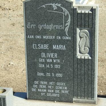 OLIVIER Elsabe Maria nee VAN WYK 1913-1990