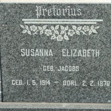 PRETORIUS Susanna Elizabeth nee JACOBS 1914-1970