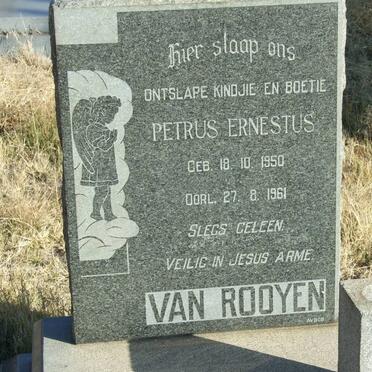 ROOYEN Petrus Ernestus, van 1950-1961