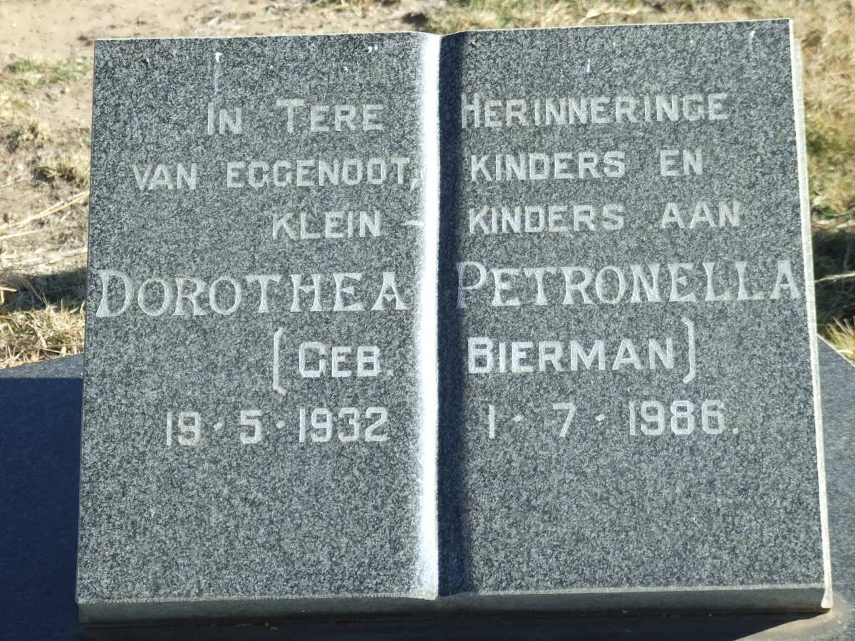RENSBURG Petrus Johannes, Janse van 1930-2006 &amp; Dorothea Petronella BIERMAN 1932-1986