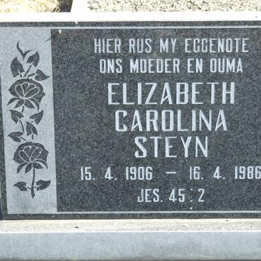 STEYN Elizabeth Carolina 1906-1986