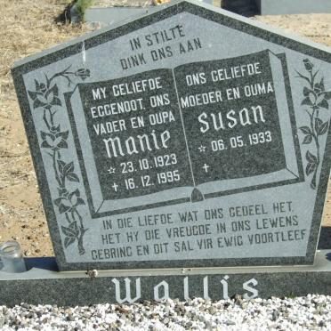 WALLIS Manie 1923-1995 &amp; Susan 1933-