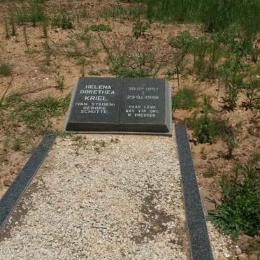 KRIEL Helena Dorethea formerly VAN STADEN nee SCHUTTE 1897-199?