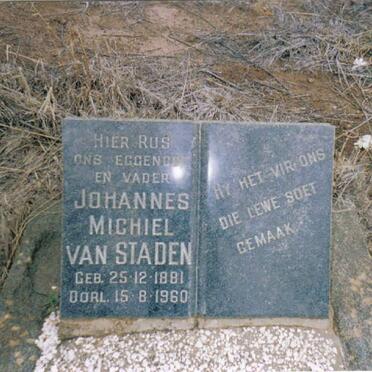 STADEN Johannes Michiel, van 1881-1960