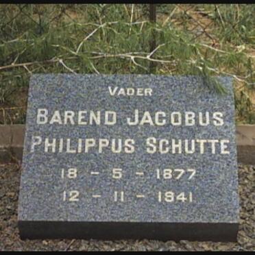 SCHUTTE Barend Jacobus Philippus 1877-1941