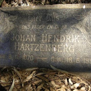 HARTZENBERG Johan Hendrik 1870-1958