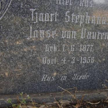 VUUREN Tjaart Stephanus, Janse van 1877-1956