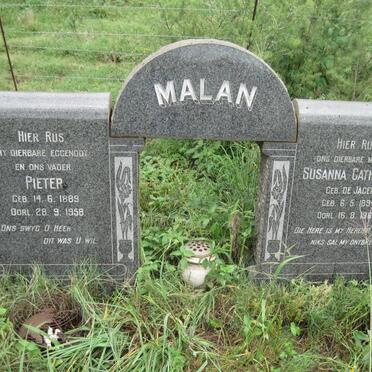 MALAN Pieter 1889-1958 &amp; Susanna Catharina DE JAGER 1894-1969 