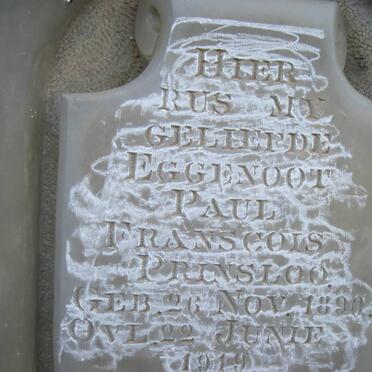 PRINSLOO Paul Franscois 1890-1919