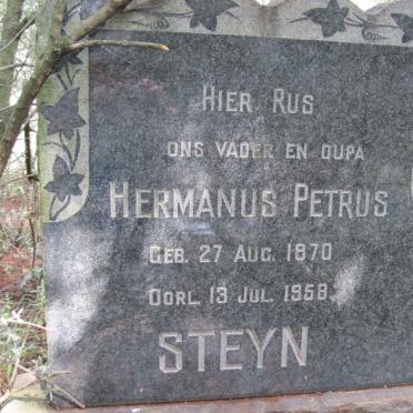 STEYN Hermanus Petrus 1870-1958