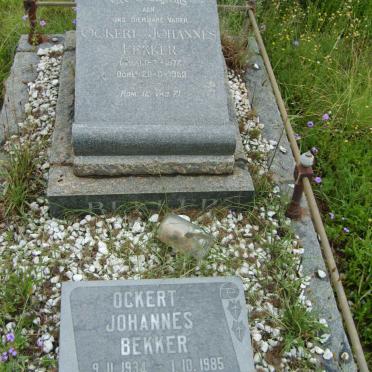 BEKKER Ockert Johannes 1872-1953 :: BEKKER Ockert Johannes 1934-1985