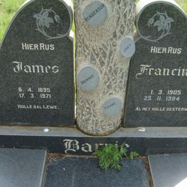 BARRIE James 1895-1971 &amp; Francina 1905-1984