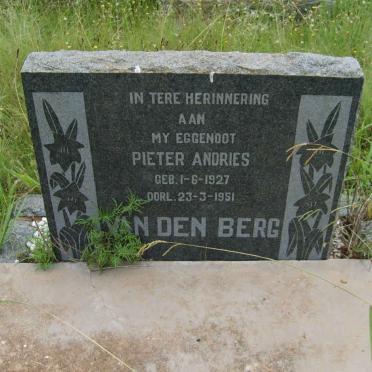 BERG Pieter Andries, van den 1927-1951