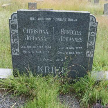 KRIEL Hendrik Johannes 1867-1943 &amp; Christina Johanna 1874-1957