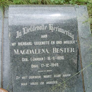 BESTER Magdalena nee JANSEN 1896-1948