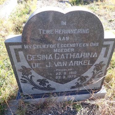 ARKEL Gesina Catharina de J., van nee PRINSLOO 1910-1970