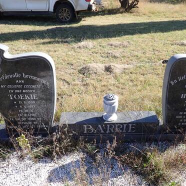 BARRIE Hennie 1933-2014 & Toekie 1939-1987