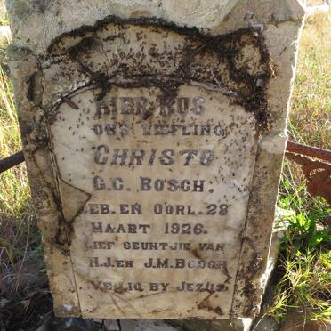 BOSCH Christo G.C. 1926-1926