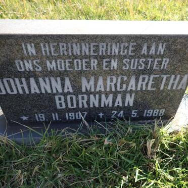 BORNMAN Johanna Margaretha 1907-1988