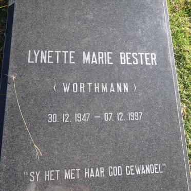 BESTER Lynette Marie nee WORTHMANN 1947-1997