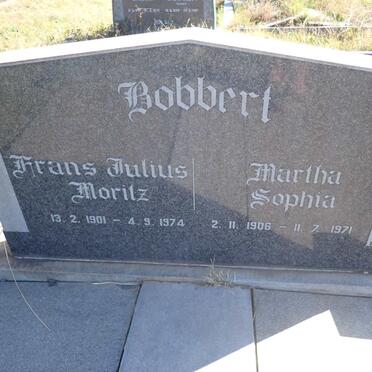 BOBBERT Frans Julius Moritz 1901-1974 & Martha Sophia 1906-1971