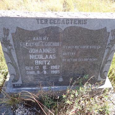 BRITZ Johannes Nicolaas 1907-1965