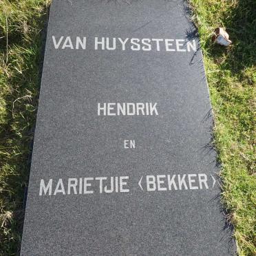 HUYSSTEEN Hendrik, van & Marietjie BEKKER