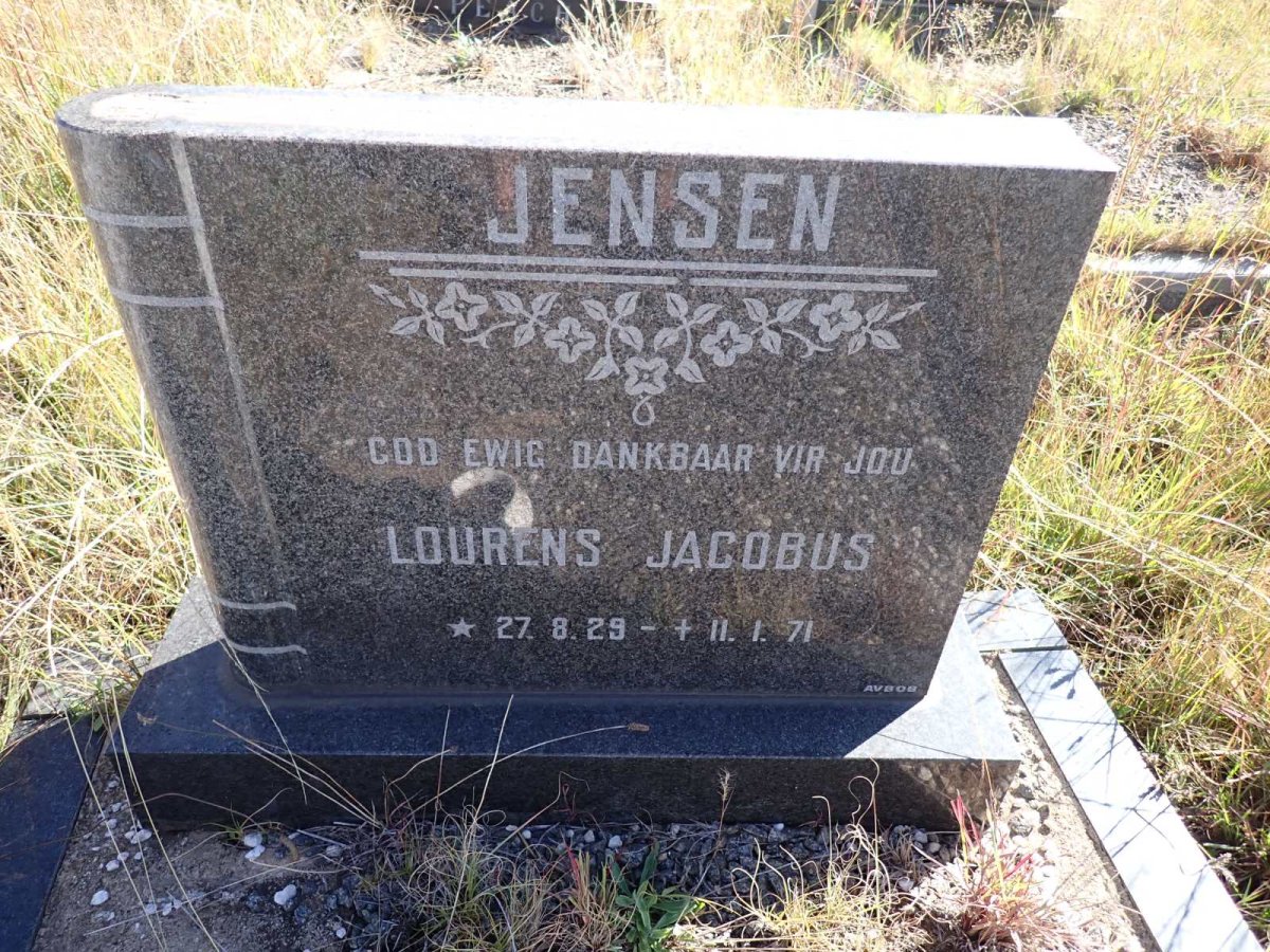 JENSEN Lourens Jacobus 1929-1971