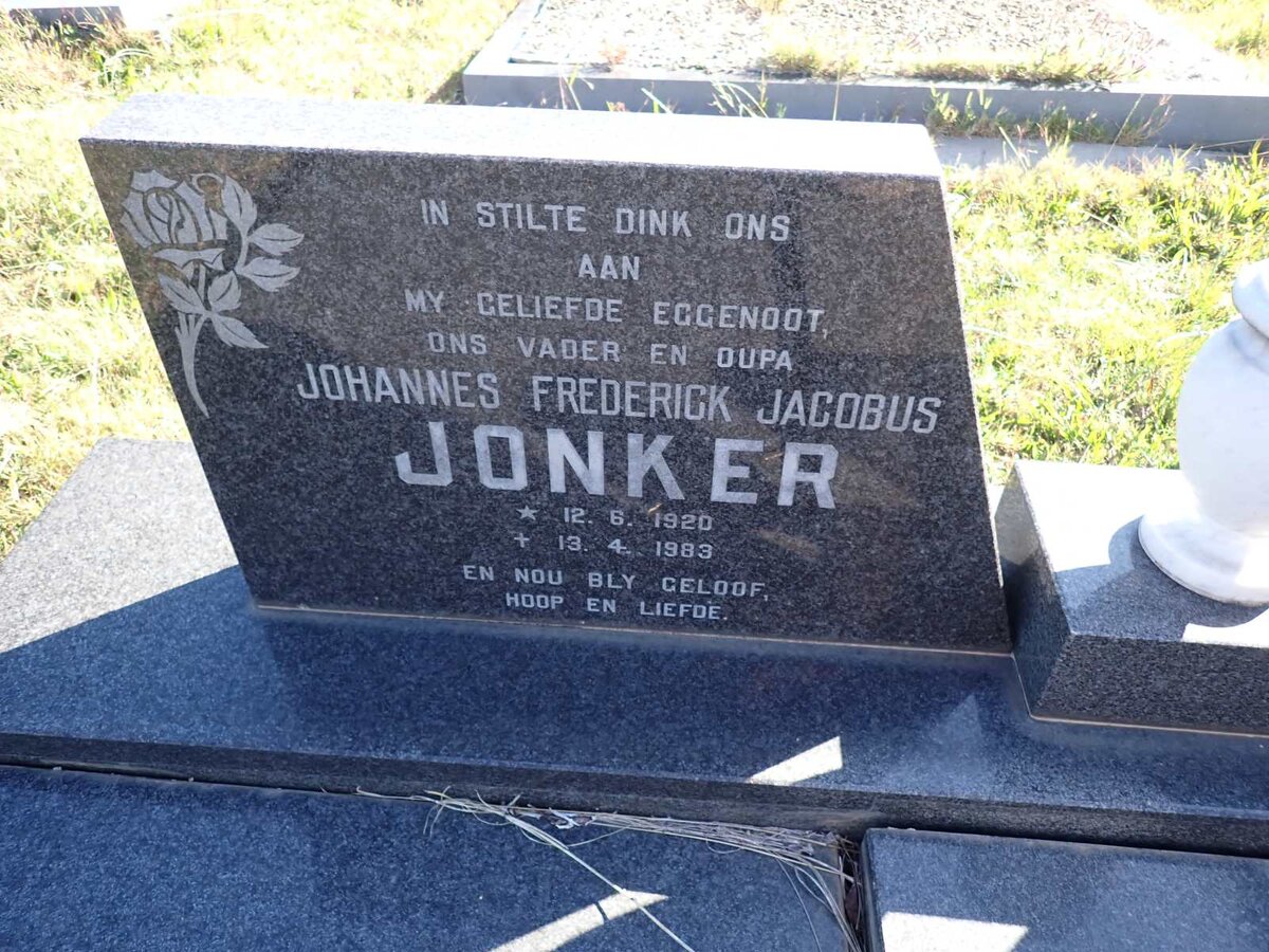 JONKER Johannes Frederick Jacobus 1920-1983