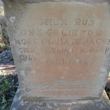 JAGER M.A., de nee GRYLINEK 1866-1946 