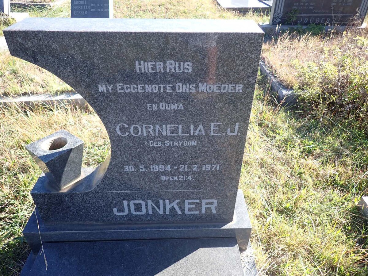 JONKER Cornelia E.J. nee STRYDOM 1894-1971
