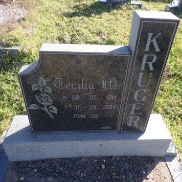 KRUGER Cecilia M. 1914-1994