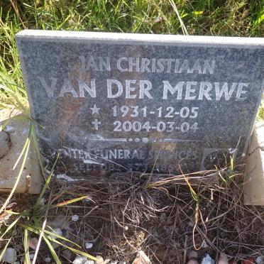 MERWE Jan Christiaan, van der 1931-2004