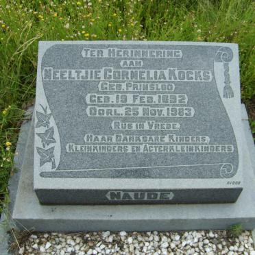 NAUDE Neeltjie Cornelia Kocks nee PRINSLOO 1892-1983
