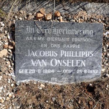 ONSELEN Jacobus Phillipus, van 1884-1957