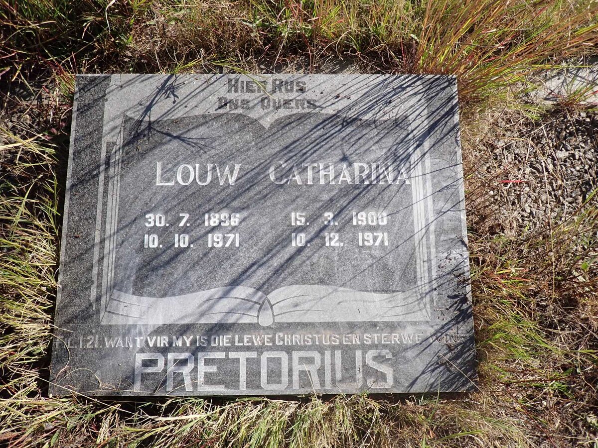 PRETORIUS Louw 1896-1971 &amp; Catharina 1900-1971