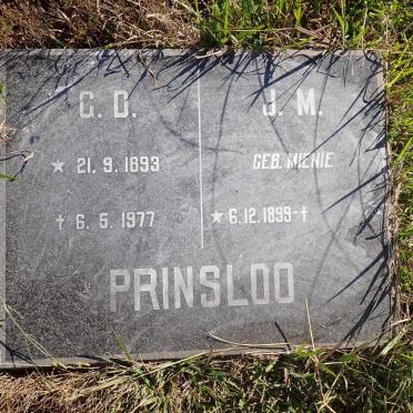 PRINSLOO G.D. 1893-1977 & J.M. MIENIE 1899-