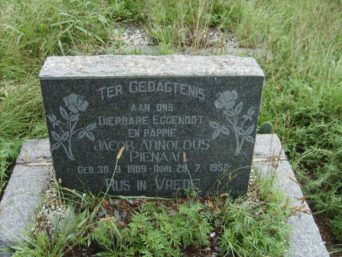 PIENAAR Jacob Arnoldus 1909-1952