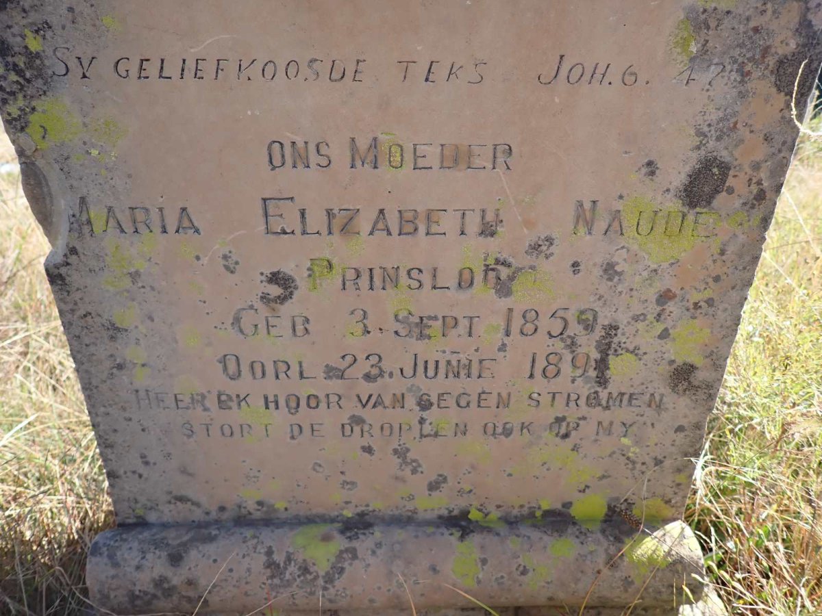 PRINSLOO Maria Elizabeth Naude 1859-1891