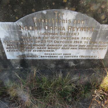 REYNEKE Naomi Orpha nee BESTER 1880-1918_2