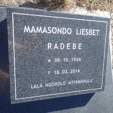 RADEBE Mamasondo Liesbet 1926-2016