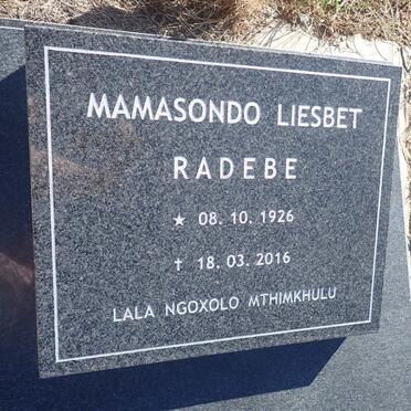 RADEBE Mamasondo Liesbet 1926-2016