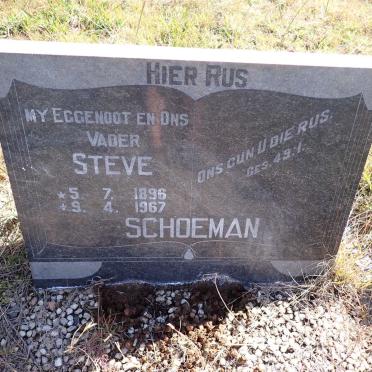 SCHOEMAN Steve 1896-1967