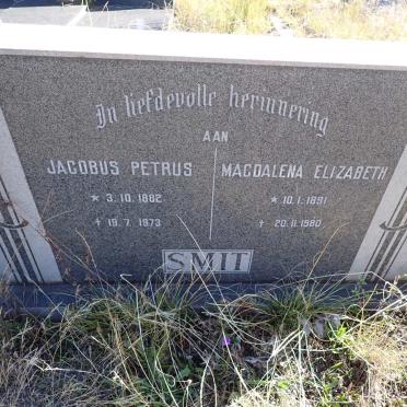 SMIT Jacobus Petrus 1882-1973 & Magdalena Elizabeth 1891-1980