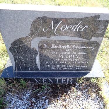 VENTER Petria nee VAN ROOYEN 1907-1983