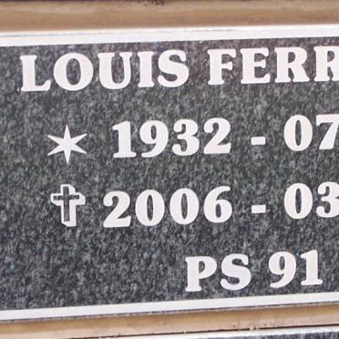 FERREIRA Louis 1932-2006