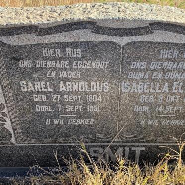 SMIT Sarel Arnoldus 1904-1951 &amp; Isabella Elizabeth 1906-1993