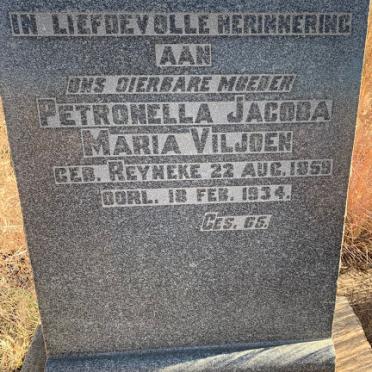 VILJOEN Petronella Jacoba Maria nee REYNEKE 1859-1934